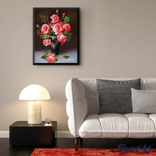 Cargar imagen en el visor de la galería, Punto De Cruz Diamante - Punto De Cruz Diamante - Florero De Rosas - Figuredart - Flores Punto De Cruz Diamante Flores