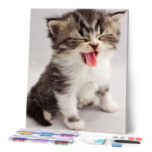 Cargar imagen en el visor de la galería, Punto De Cruz Diamante - Punto De Cruz Diamante - Gatito Lindo - Figuredart - Gatos Mascotas Punto De Cruz Diamante Animales