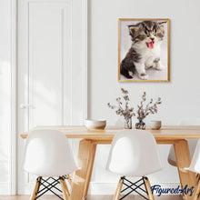 Cargar imagen en el visor de la galería, Punto De Cruz Diamante - Punto De Cruz Diamante - Gatito Lindo - Figuredart - Gatos Mascotas Punto De Cruz Diamante Animales