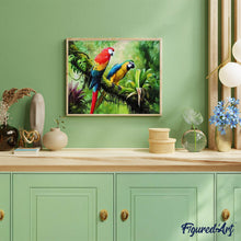 Cargar imagen en el visor de la galería, Punto De Cruz Diamante - Punto De Cruz Diamante - Los Loros - Figuredart - Loros Mascotas Punto De Cruz Diamante Animales Pájaros