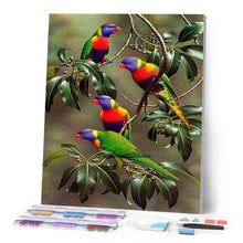 Cargar imagen en el visor de la galería, Punto De Cruz Diamante - Punto De Cruz Diamante - Loros En Una Rama - Figuredart - Loros Mascotas Punto De Cruz Diamante Animales Pájaros