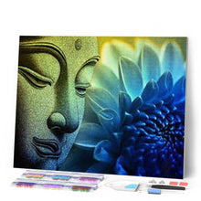 Cargar imagen en el visor de la galería, Punto De Cruz Diamante - Punto De Cruz Diamante - Buda Y Lotus - Figuredart - Punto De Cruz Diamante Religión