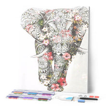 Cargar imagen en el visor de la galería, Punto De Cruz Diamante - Punto De Cruz Diamante - Elefante Diseño - Figuredart - Elefantes Mascotas Punto De Cruz Diamante Animales