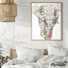 Cargar imagen en el visor de la galería, Punto De Cruz Diamante - Punto De Cruz Diamante - Elefante Diseño - Figuredart - Elefantes Mascotas Punto De Cruz Diamante Animales