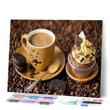 Cargar imagen en el visor de la galería, Punto De Cruz Diamante - Punto De Cruz Diamante - Café Y Galletas - Figuredart - Cocina Punto De Cruz Diamante Cocina