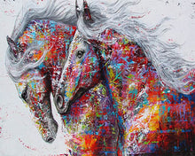 Cargar imagen en el visor de la galería, Punto De Cruz Diamante - Punto De Cruz Diamante - Pareja Caballos - Figuredart - Caballos Paisajes Punto De Cruz Diamante Paisajes