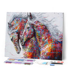 Cargar imagen en el visor de la galería, Punto De Cruz Diamante - Punto De Cruz Diamante - Pareja Caballos - Figuredart - Caballos Paisajes Punto De Cruz Diamante Paisajes