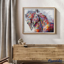 Cargar imagen en el visor de la galería, Punto De Cruz Diamante - Punto De Cruz Diamante - Pareja Caballos - Figuredart - Caballos Paisajes Punto De Cruz Diamante Paisajes
