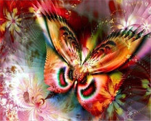 Cargar imagen en el visor de la galería, Punto De Cruz Diamante - Punto De Cruz Diamante - La Mariposa Colorida - Figuredart - Mariposas Mascotas Punto De Cruz Diamante Animales