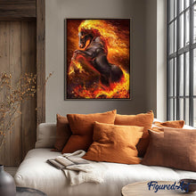 Cargar imagen en el visor de la galería, Punto De Cruz Diamante - Punto De Cruz Diamante - Caballo De Fuego - Figuredart - Caballos Mascotas Punto De Cruz Diamante Animales