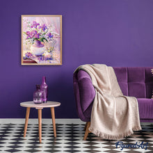 Cargar imagen en el visor de la galería, Diamond Painting - Hermoso ramo de flores púrpuras