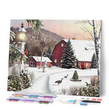 Cargar imagen en el visor de la galería, Punto De Cruz Diamante - Punto De Cruz Diamante - Granja En La Nieve - Figuredart - Invierno Paisajes Punto De Cruz Diamante Paisajes