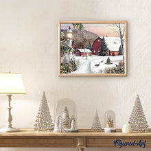 Cargar imagen en el visor de la galería, Punto De Cruz Diamante - Punto De Cruz Diamante - Granja En La Nieve - Figuredart - Invierno Paisajes Punto De Cruz Diamante Paisajes