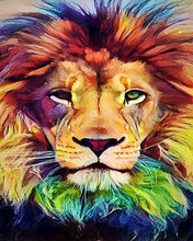 Cargar imagen en el visor de la galería, Punto De Cruz Diamante - Punto De Cruz Diamante - Cabeza De León - Figuredart - Leones Mascotas Punto De Cruz Diamante Animales