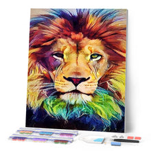 Cargar imagen en el visor de la galería, Punto De Cruz Diamante - Punto De Cruz Diamante - Cabeza De León - Figuredart - Leones Mascotas Punto De Cruz Diamante Animales