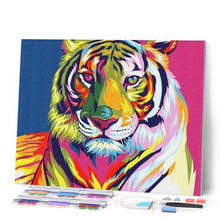 Cargar imagen en el visor de la galería, Punto De Cruz Diamante - Punto De Cruz Diamante - Tigre Colorido - Figuredart - Mascotas Punto De Cruz Diamante Animales Tigres
