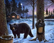 Cargar imagen en el visor de la galería, Punto De Cruz Diamante - Punto De Cruz Diamante - Oso En La Nieve - Figuredart - Invierno Mascotas Oso Punto De Cruz Diamante Animales