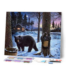 Cargar imagen en el visor de la galería, Punto De Cruz Diamante - Punto De Cruz Diamante - Oso En La Nieve - Figuredart - Invierno Mascotas Oso Punto De Cruz Diamante Animales