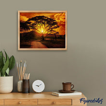 Cargar imagen en el visor de la galería, Diamond Painting - Gran árbol y amanecer