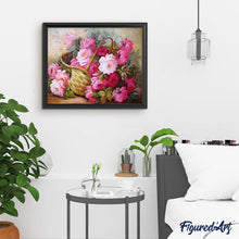 Cargar imagen en el visor de la galería, Punto De Cruz Diamante - Punto De Cruz Diamante - Rosas En Una Cesta - Figuredart - Flores Punto De Cruz Diamante Flores