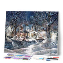 Cargar imagen en el visor de la galería, Punto De Cruz Diamante - Punto De Cruz Diamante - Casas En La Noche - Figuredart - Paisajes Punto De Cruz Diamante Paisajes