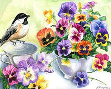 Cargar imagen en el visor de la galería, Diamond Painting - Flores y pájaro