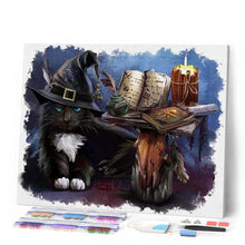 Cargar imagen en el visor de la galería, Punto De Cruz Diamante - Punto De Cruz Diamante - Brujo Del Gato - Figuredart - Gatos Mascotas Punto De Cruz Diamante Animales