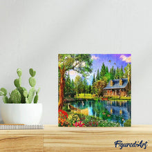 Cargar imagen en el visor de la galería, Punto De Cruz Diamante - Punto De Cruz Diamante - La Casa Del Lago - Figuredart - Paisajes Punto De Cruz Diamante Paisajes