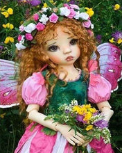 Cargar imagen en el visor de la galería, Punto De Cruz Diamante - Punto De Cruz Diamante - Ángel Con La Flor De La Corona - Figuredart - Flores Punto De Cruz Diamante Flores