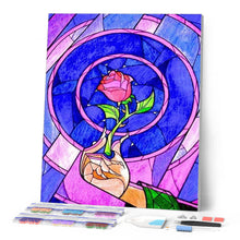 Cargar imagen en el visor de la galería, Punto De Cruz Diamante - Punto De Cruz Diamante - Rosa Del Vitral - Figuredart - Flores Punto De Cruz Diamante Flores