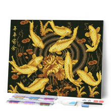 Cargar imagen en el visor de la galería, Diamond Painting - Carpas doradas Koi