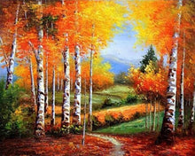 Cargar imagen en el visor de la galería, Punto De Cruz Diamante - Punto De Cruz Diamante - Abedules En Otoño - Figuredart - Paisajes Punto De Cruz Diamante Paisajes