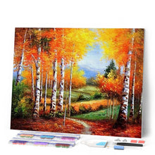 Cargar imagen en el visor de la galería, Punto De Cruz Diamante - Punto De Cruz Diamante - Abedules En Otoño - Figuredart - Paisajes Punto De Cruz Diamante Paisajes