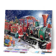 Cargar imagen en el visor de la galería, Punto De Cruz Diamante - Punto De Cruz Diamante - Santa Tren - Figuredart - Navidad Punto De Cruz Diamante Religión