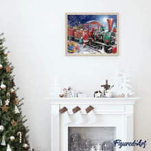 Cargar imagen en el visor de la galería, Punto De Cruz Diamante - Punto De Cruz Diamante - Santa Tren - Figuredart - Navidad Punto De Cruz Diamante Religión