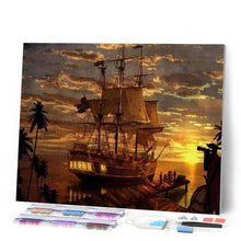 Cargar imagen en el visor de la galería, Punto De Cruz Diamante - Punto De Cruz Diamante - Barco Pirata - Figuredart - Punto De Cruz Diamante Barcos