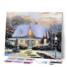Cargar imagen en el visor de la galería, Punto De Cruz Diamante - Punto De Cruz Diamante - Chalet Invierno En La Nieve - Figuredart - Invierno Paisajes Punto De Cruz Diamante