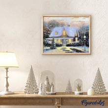 Cargar imagen en el visor de la galería, Punto De Cruz Diamante - Punto De Cruz Diamante - Chalet Invierno En La Nieve - Figuredart - Invierno Paisajes Punto De Cruz Diamante