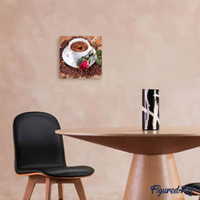 Cargar imagen en el visor de la galería, Punto De Cruz Diamante - Punto De Cruz Diamante - Café Y Rosa - Figuredart - Cocina Punto De Cruz Diamante Cocina
