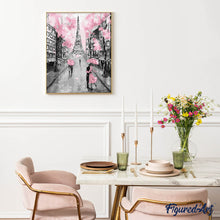 Cargar imagen en el visor de la galería, Diamond Painting - La Tour Eiffel y la vida en rosa