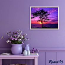 Cargar imagen en el visor de la galería, Punto De Cruz Diamante - Punto De Cruz Diamante - La Puesta Del Sol Y El Océano - Figuredart - Paisajes Punto De Cruz Diamante Paisajes