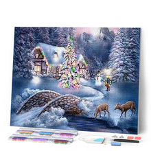 Cargar imagen en el visor de la galería, Punto de Cruz Diamante - Punto de Cruz Diamante - Chalet de Invierno - Figuredart - Invierno,paisajes,punto de Cruz Diamante Paisajes