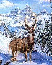 Cargar imagen en el visor de la galería, Diamond Painting - Ciervos grandes en las montañas