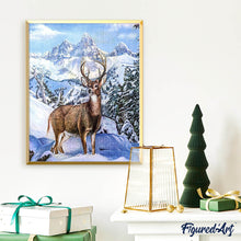 Cargar imagen en el visor de la galería, Diamond Painting - Ciervos grandes en las montañas