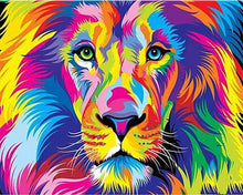 Cargar imagen en el visor de la galería, Punto De Cruz Diamante - Punto De Cruz Diamante - Leo Popart - Figuredart - Arte Pop Leones Mascotas Punto De Cruz Diamante Animales