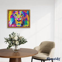 Cargar imagen en el visor de la galería, Punto De Cruz Diamante - Punto De Cruz Diamante - Leo Popart - Figuredart - Arte Pop Leones Mascotas Punto De Cruz Diamante Animales