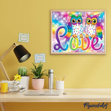 Cargar imagen en el visor de la galería, Punto De Cruz Diamante - Punto De Cruz Diamante - Amor Búhos - Figuredart - Búhos Y Lechuzas Otros Punto De Cruz Diamante Otros