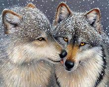 Cargar imagen en el visor de la galería, Punto De Cruz Diamante - Punto De Cruz Diamante - Lobos Pareja - Figuredart - Conejos Lobos Mascotas Punto De Cruz Diamante Animales