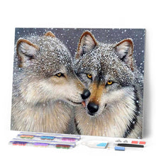 Cargar imagen en el visor de la galería, Punto De Cruz Diamante - Punto De Cruz Diamante - Lobos Pareja - Figuredart - Conejos Lobos Mascotas Punto De Cruz Diamante Animales