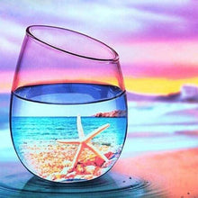 Cargar imagen en el visor de la galería, Punto De Cruz Diamante - Punto De Cruz Diamante - Vaso De Agua Y Estrellas De Mar - Figuredart - Mascotas Paisajes Punto De Cruz Diamante